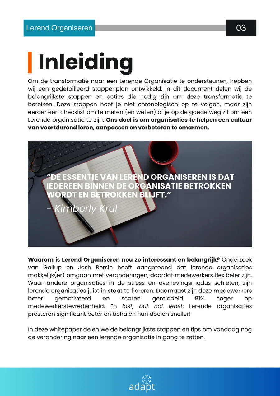 Inleiding — waarom Lerend Organiseren belangrijk is