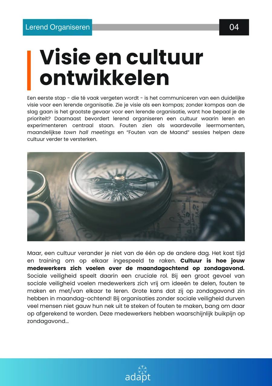01 · Visie en cultuur ontwikkelen