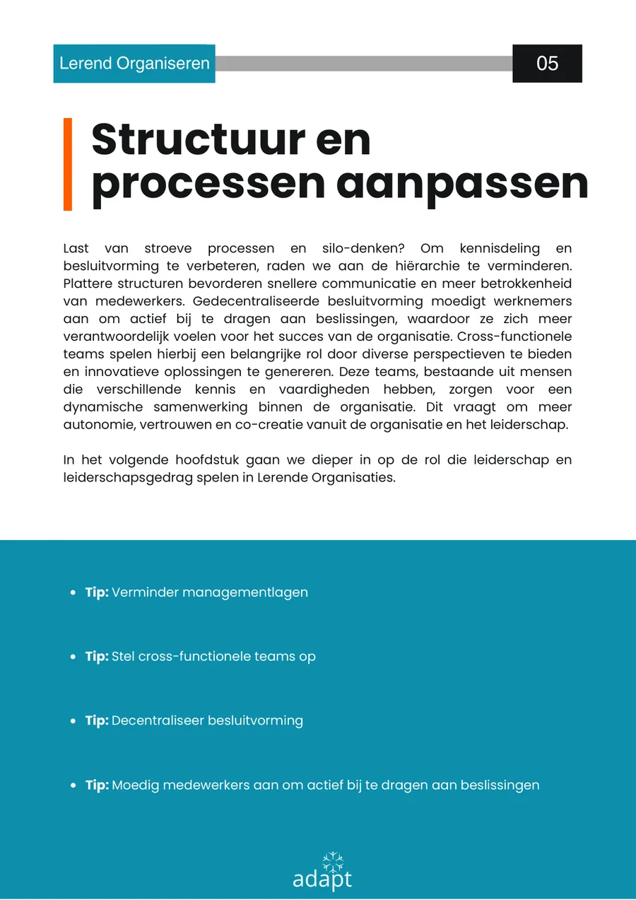 02 · Structuur en processen aanpassen