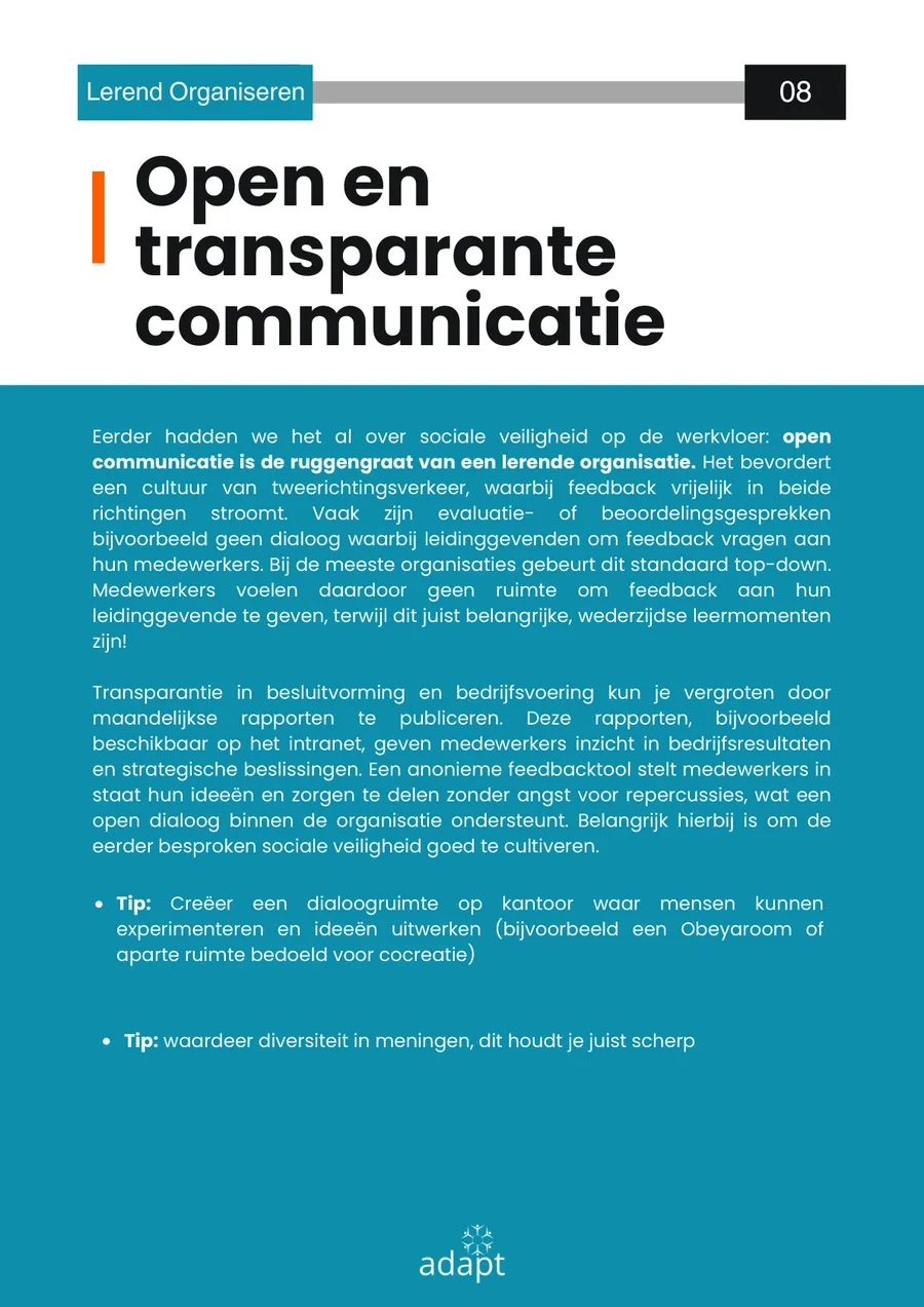 05 · Transparante communicatie