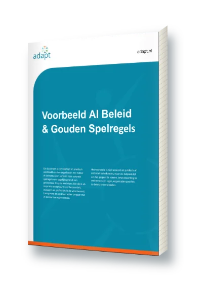 Cover van het voorbeeldkader AI-beleid & Gouden Spelregels